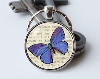 Butterfly keychain Butterfly keyring Gift for him her Moth key chain Butterfly pendant Moth keyring Insect keychain Butterfly jewelry