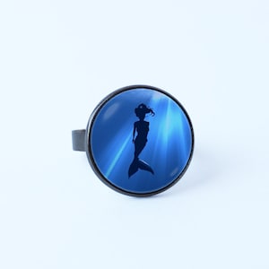 Mermaid ring Blue sea ring Little mermaid ring Mermaid jewelry Gift for girls Ocean ring Beach ring Gift for girlfriend Fantasy ring Water