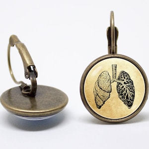 Nurse gift Lungs earrings Anatomical Lungs jewelry Human lungs Therapist gift Anatomy earrings Biology earrings Science Doctor Respiratory