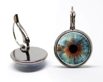 Globo ocular humano pendientes ojos joyería ojo pendientes ojo humano joyas de ojo globo ocular pendientes azul ojos de regalo para los ojos de chicas pendientes