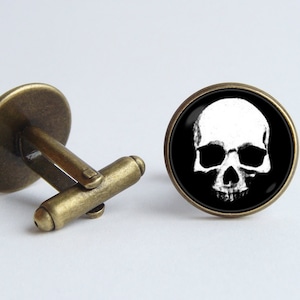 Cufflinks skull Christmas gift Boyfriend gift Skull cuff links Skull jewelry Men jewelry Husband gift Men cufflinks Day of the Dead Skulls