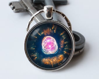 Astronomie Chaîne clé Nebula Christmas cadeau Galaxy porte-clés Univers porte-clés Nebula porte-clés Cosmos pendentif Espace cadeau Espace Idées cadeaux