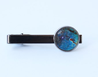 Nebula tie clip Cosmos tie clip Nebula gift Nebula jewelry Universe Father gift Space tie clip Astronomy tie clip Galaxy Nebula tie bar