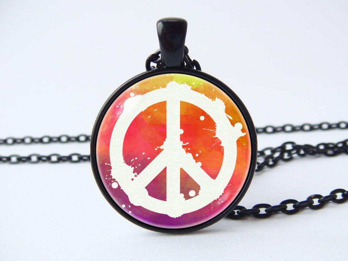 Peace Sign Key Chain Peace Sign Key Ring Peace Sign Pendant Etsy