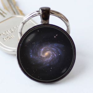 Nebula spiral galaxy keychain Galaxy key ring Nebula key chain Galaxy jewellery Nebula pendant Space keychain Astronomy gift Nebula jewelry