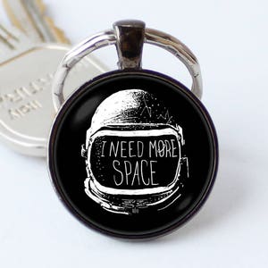 Scaphander keychain Astronaut helmet Astronaut keyring Astronaut jewellery Spaceman key chain Space Astronaut jewelry I need more space