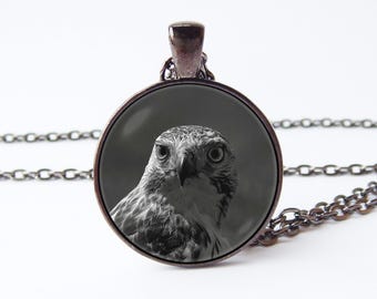 Collier pendentif aigle aigle blanc oiseau sauvage nature sauvage bijoux oiseau cadeau d'anniversaire collier oiseau blanc collier faucon faucon pendentif animal