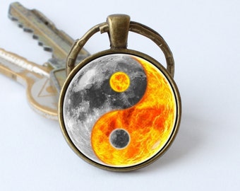 Yin Yang-sleutelhanger Yin Yang-sleutelhanger Yin Yang-sieraden Yin Yang-hanger Zen-sleutelhanger Zen-sleutelhanger Symbool sleutelhanger Yin Yang-cadeau Harmoniecadeau