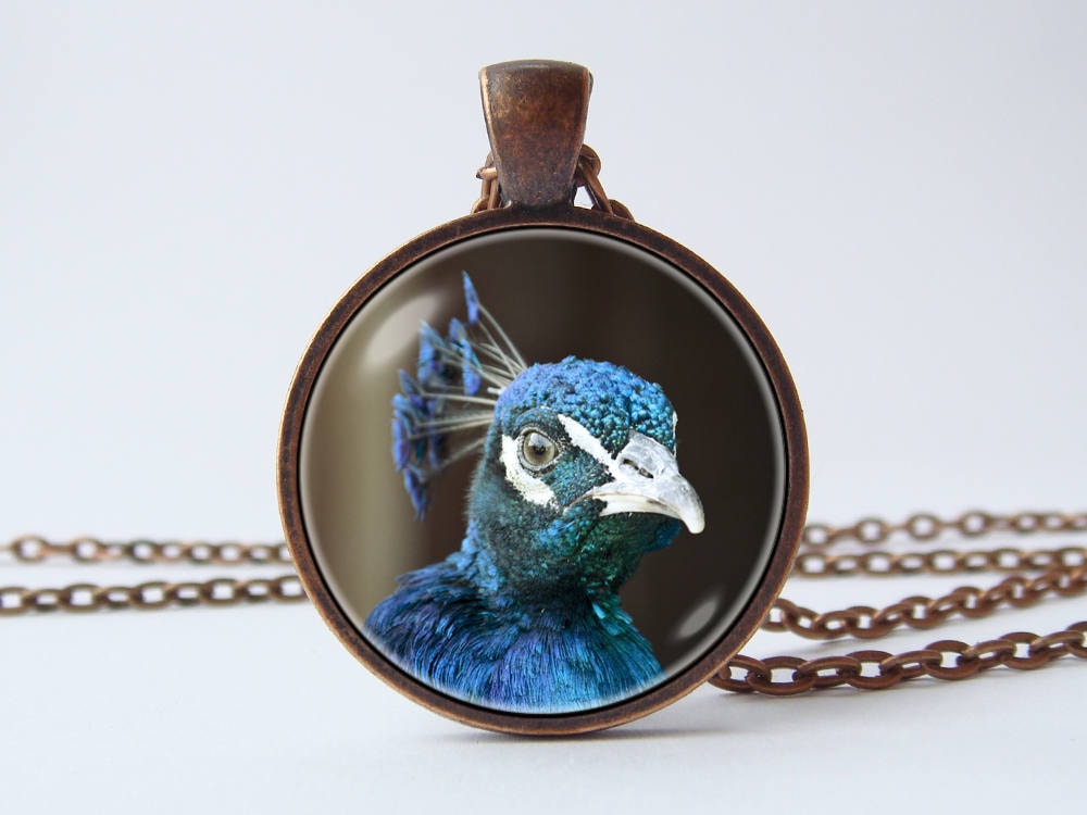 WEVENI Collana Con Ciondolo Pavone In Cristallo E Smalto, Gioiello Moda Per Donna E Bambina, Regalo Originale