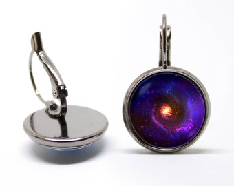 Earrings galaxy Cosmic earrings Girlfriend gift Space earrings Galaxy jewelry Universe Nebula Outer space Galaxy jewellery Planetarium