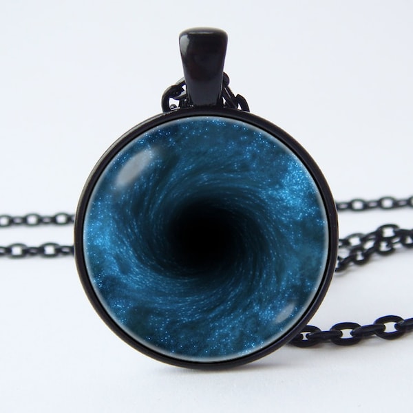 Black hole necklace Space pendant Universe Cosmos jewelry Black hole pendant Space necklace Stars necklace Galaxy jewelry Space style Mystic