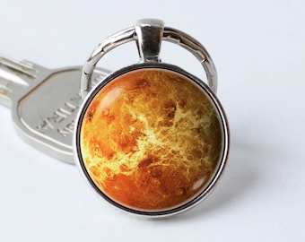 Space gift Venus keychain Venus jewelry Venus pendant Planet key chain Venus jewellery Venus keyring Space keychain Solar system Planet gift