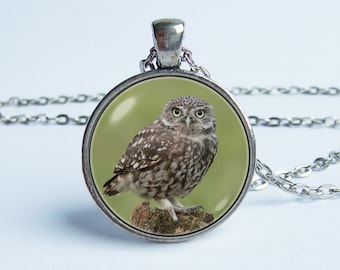 Owl necklace Bird pendant Owl jewelry Wild bird Owl animal necklace Photo necklace Nature jewelry Bird gift Owl bird pendant Bird necklace