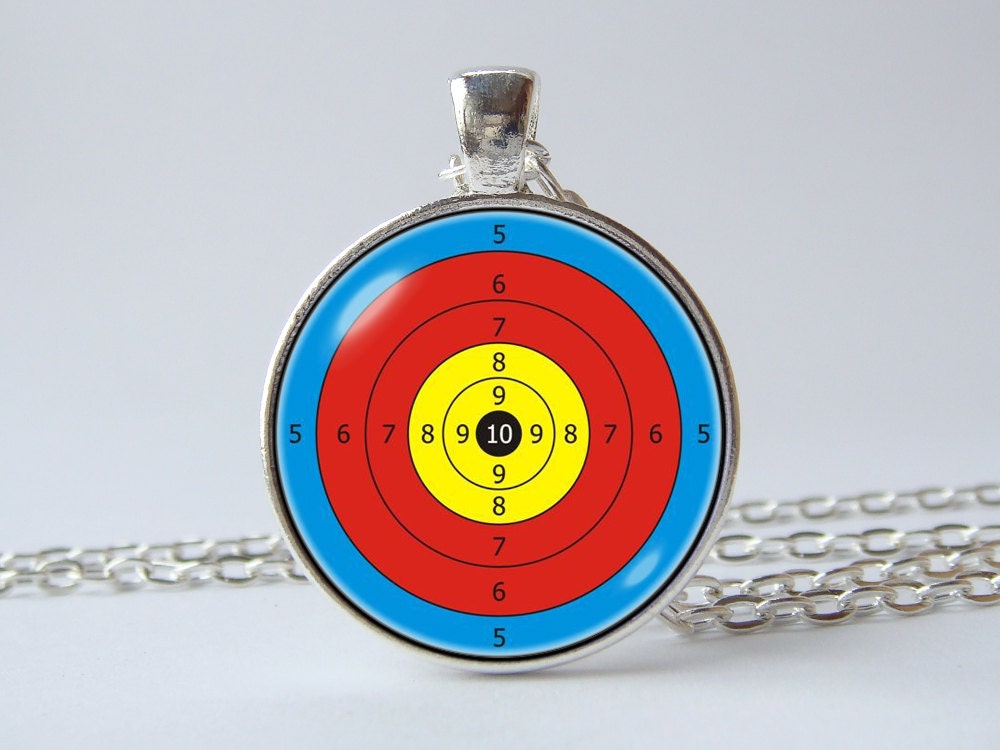 Dart target necklace Sport jewelry Darts necklace Dart board Etsy