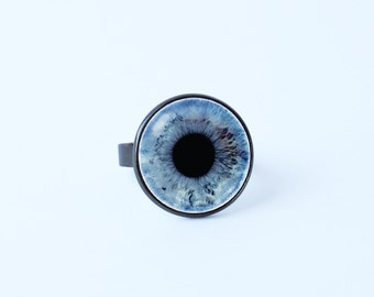 Human eye ring Blue eye ring Eye ring Eye jewelry Girls gift Realistic ring Eyeball ring Gift for women Unique ring Mother gift Jewellery