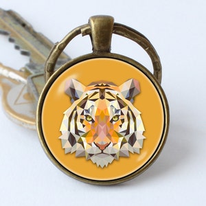 Tiger keychain Tiger keyring Tiger jewelry Tiger pendant Tiger art Animal key chain Tiger key chain Animal jewelry Jungle Zoo Wild animals