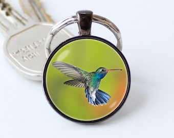 Colibri key chain Colibri gift Humming-bird keychain Colibri jewelry Bird keyring Biology gift Bird jewelry Colibri key ring Small bird