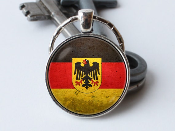 Porte-clés Bouton rond drapeau allemand porte - clé pour Alle