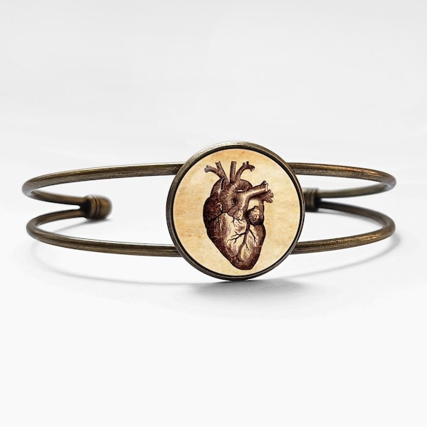 Human heart bracelet Doctor Nurse gift Anatomical heart Medical students Anatomy jewellery Heart bracelet Gift for women Mom gift Medicine