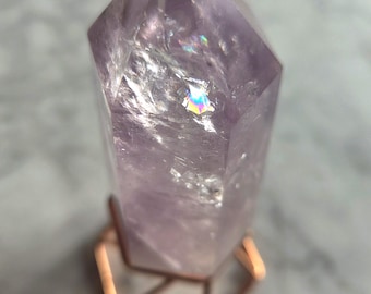Amethyst Double Point with Stand, Lavender Amethyst Double Terminated Wand, Crown Chakra