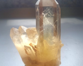 Citrine Cluster Specimen from Madagascar, Solar Plexus Chakra, Chakra Healing, Prosperity Crystals