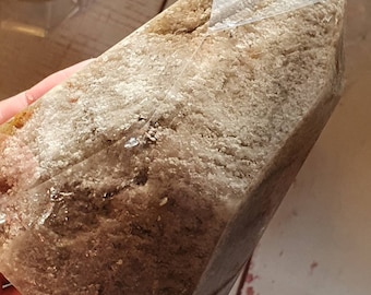 1.10 lb Lodolite Quartz Tower from Brazil, Thousand Layers Quartz Tower
