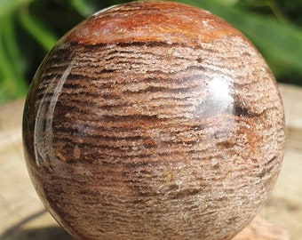 Lodolite Quartz Sphere from Brazil, Thousand Layer Quartz Sphere, Multilayer Shamanic Dream Quartz sphere
