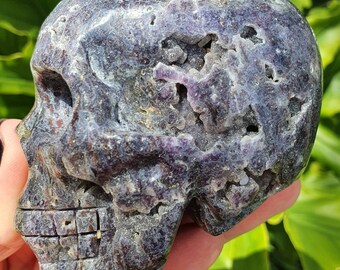1.15 lb Purple Sphalerite skull, 530 grams Awesome Sphalerite druzy skull