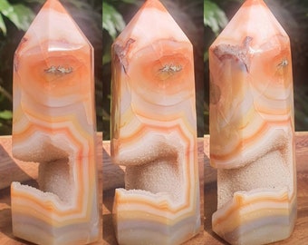 Carnelian Tower, Read Description, Druzy Carnelian tower, Sacral Chakra