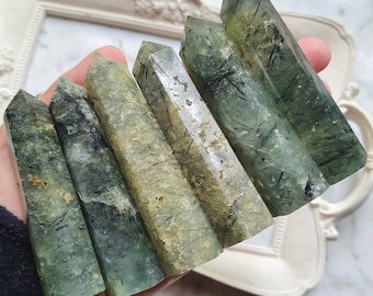 Large Prehnite points, Prehnite towers, your choice.