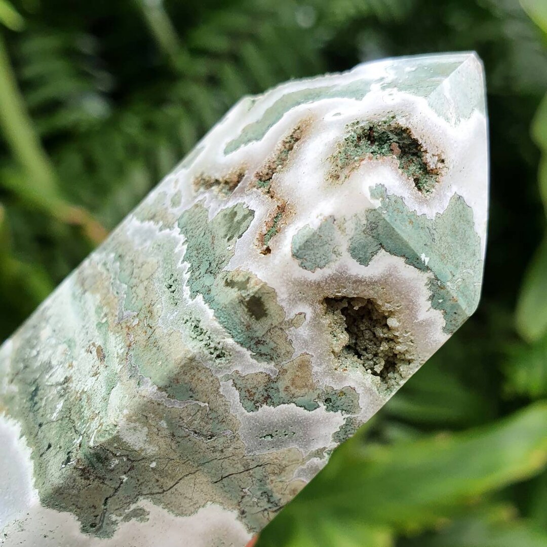 Tree Jasper Tower Green Jasper Point Etsy