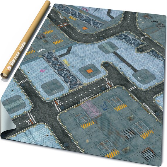 Battle Mat Incorporation Sci Fi City Fight Modern Future Etsy