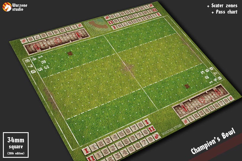 Blood Bowl game board table map scenery for fantasy football Etsy