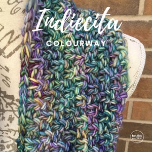 DIY knitting kit, beginner knitting kit, infinity scarf, Malabrigo, merino wool, wool cowl image 6