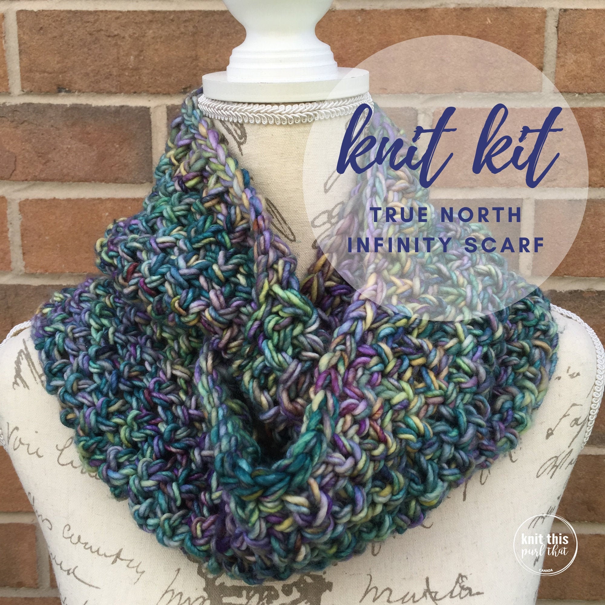 Knitting Kit Beginner Infinity Scarf Knitting Kit Cowl Etsy UK