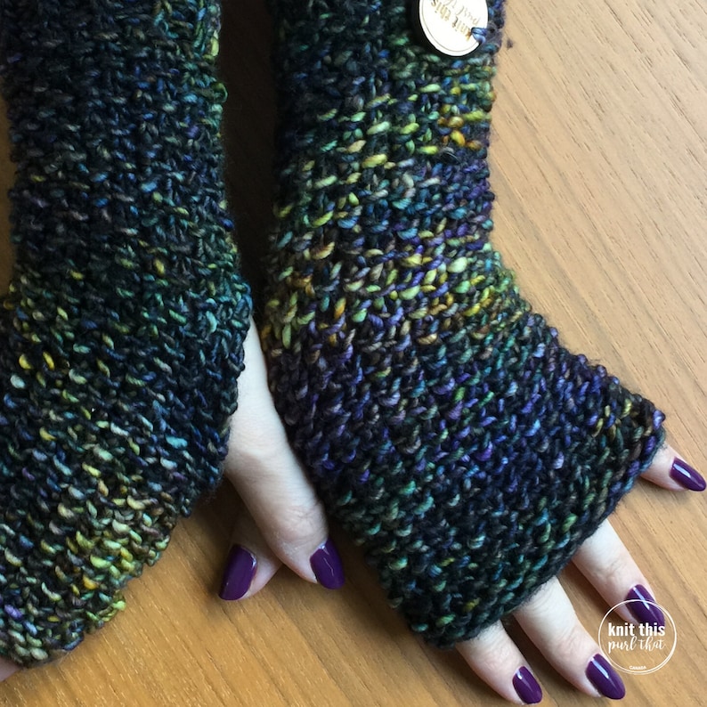 Fingerless mittens knitting pattern / knitting pattern / fingerless mittens / beginner knitting image 2