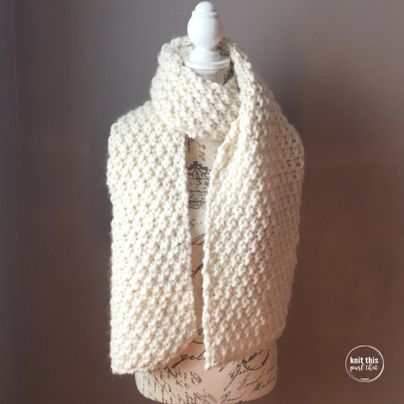 Handspun Super Bulky Scarf Knitting Pattern Pdf Pattern Only