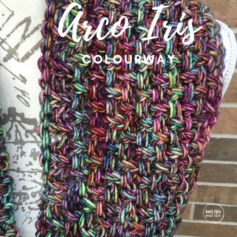 DIY knitting kit, beginner knitting kit, infinity scarf, Malabrigo, merino wool, wool cowl image 4