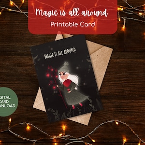 A magia está em todo cartão imprimível. Cartão digital criativo e exclusivo.