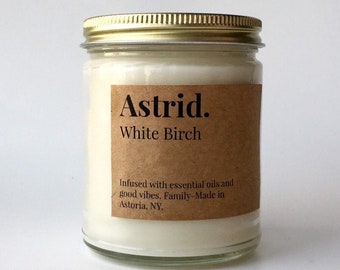 White Birch Scented Soy Candle | Astrid Paper and Home