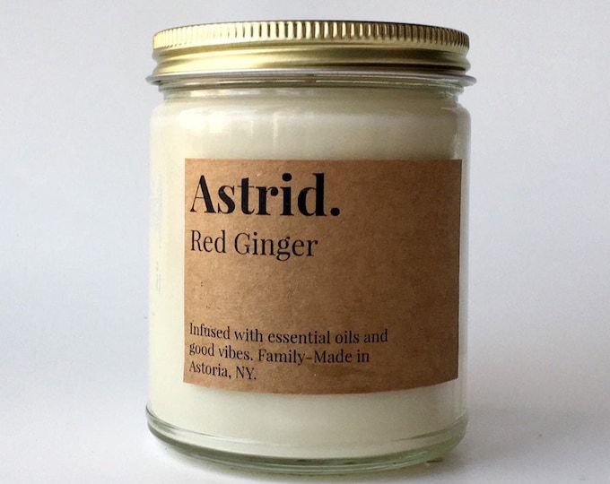 Red Ginger Scented Soy Candle