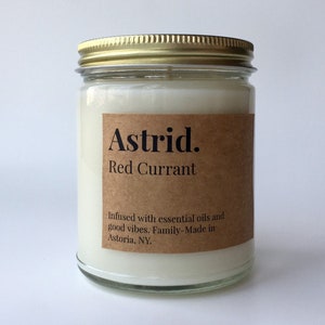 Red Currant Scented Soy Candle Astrid Paper and Home image 1