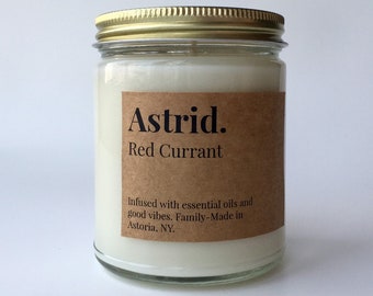 Red Currant Scented Soy Candle | Astrid Paper and Home