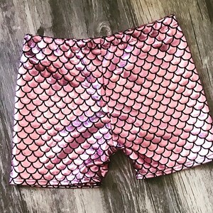 READY TO SHIP-Baby Toddler Kids Pink Mermaid Shorts