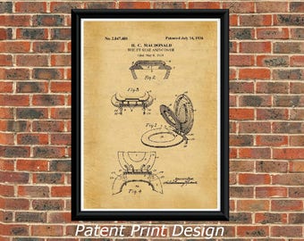 May include: A vintage patent drawing for a toilet seat and cover, showing a detailed illustration of the design. The patent number is 2,047,480 and was patented on July 14, 1936. The patent was filed on May 8, 1934. The drawing shows four different views of the toilet seat and cover.