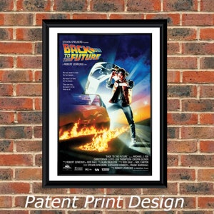 Zurück in die Zukunft Teil 1. 1985 Filmplakat. A4 Kunstdruck. Wand Kunst Druck