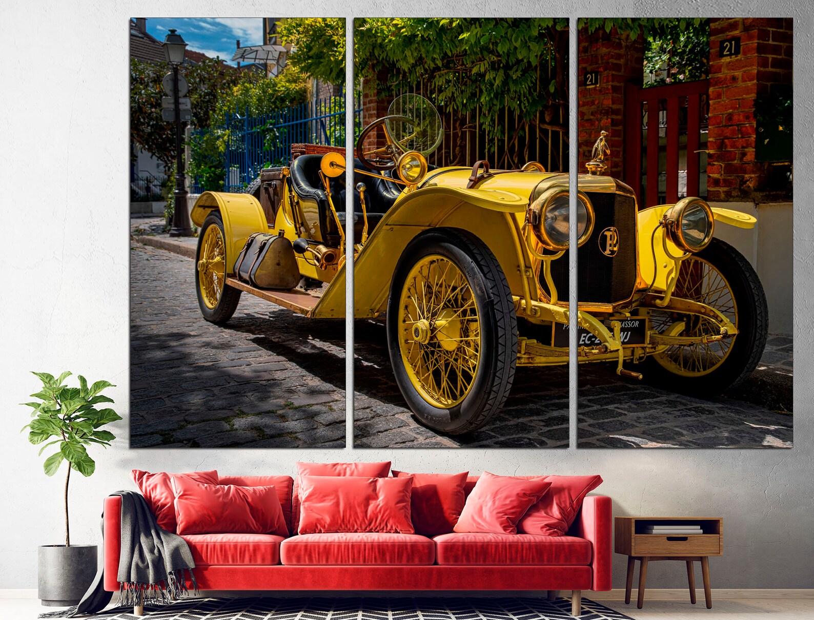 Car Wall Art Canvas Wall PL Living Room Decor Car | Etsy