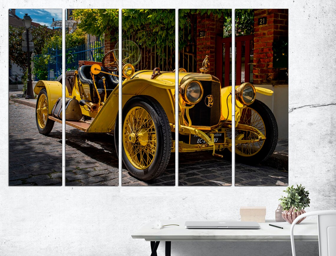 Car Wall Art Canvas Wall PL Living Room Decor Car Etsy
