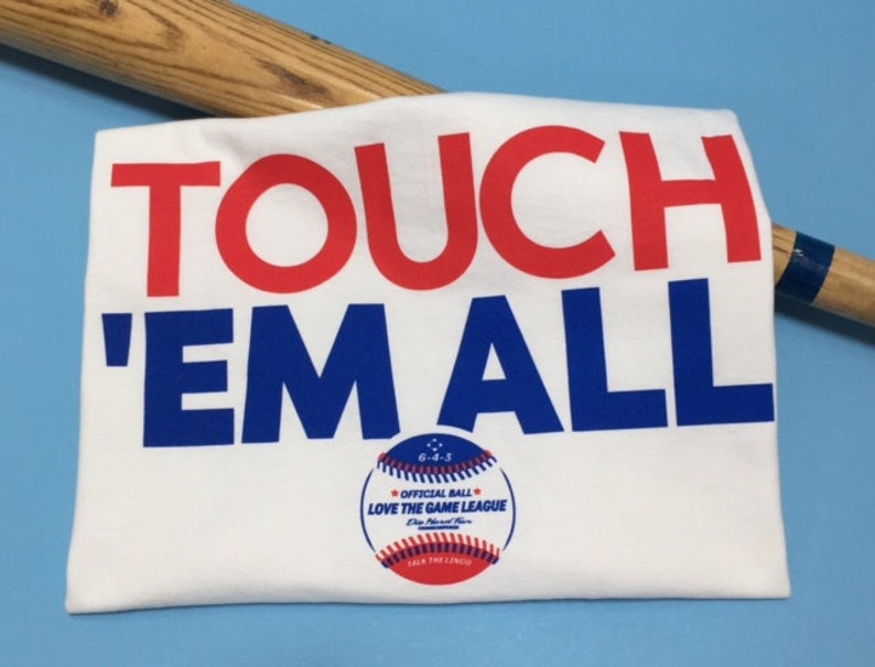 Baseball Tee/Touch 'Em All Baseball Lingo/Free Shipping Etsy