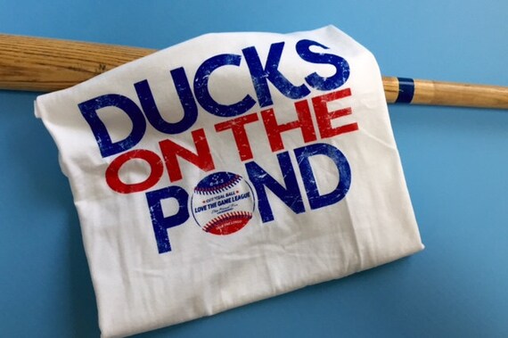 Ducks on the pond baseball shirt Clearance